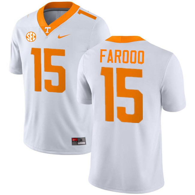 #15 Edrees Farooq UT Vols Jerseys,Tennessee Volunteers College Football Jerseys Stitched-White